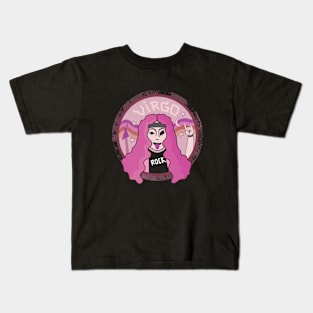 virgo zodiac rock pink Kids T-Shirt